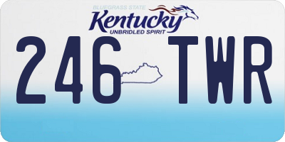 KY license plate 246TWR