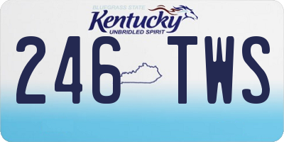 KY license plate 246TWS