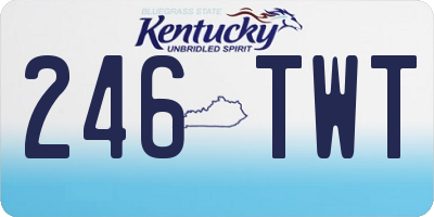 KY license plate 246TWT