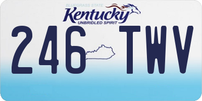 KY license plate 246TWV