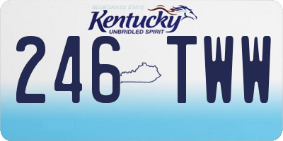 KY license plate 246TWW