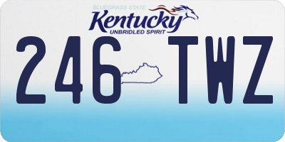 KY license plate 246TWZ