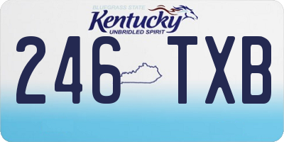 KY license plate 246TXB