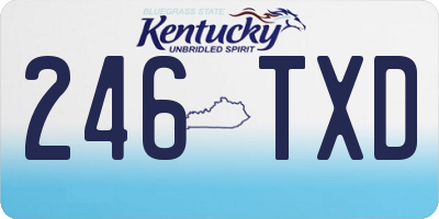 KY license plate 246TXD
