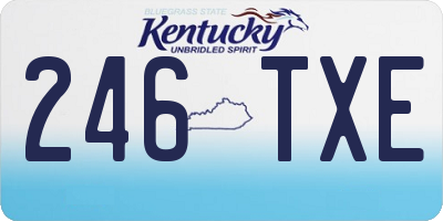 KY license plate 246TXE