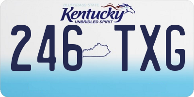 KY license plate 246TXG