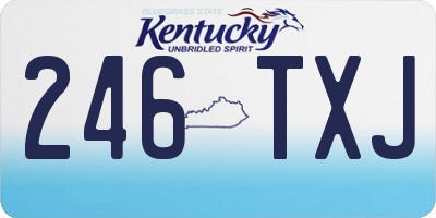 KY license plate 246TXJ