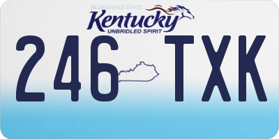 KY license plate 246TXK