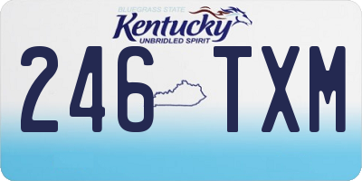 KY license plate 246TXM