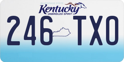 KY license plate 246TXO