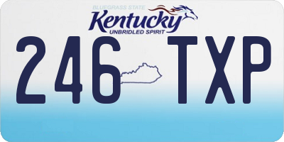 KY license plate 246TXP