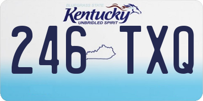 KY license plate 246TXQ