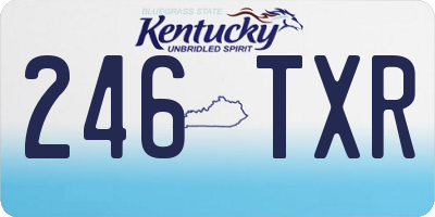 KY license plate 246TXR