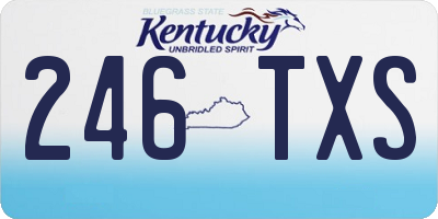 KY license plate 246TXS