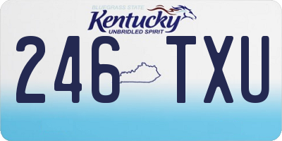 KY license plate 246TXU