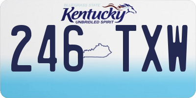 KY license plate 246TXW