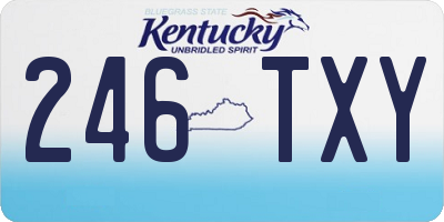 KY license plate 246TXY