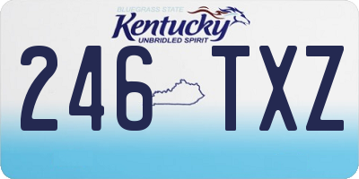 KY license plate 246TXZ