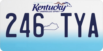 KY license plate 246TYA
