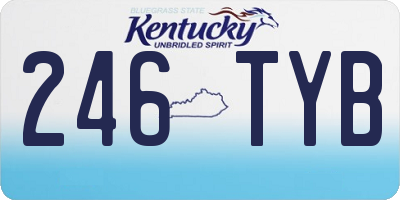 KY license plate 246TYB