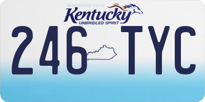 KY license plate 246TYC