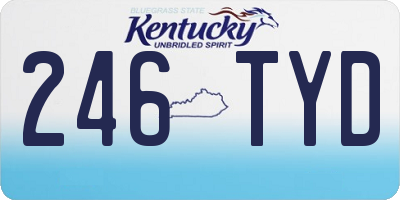 KY license plate 246TYD