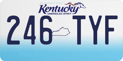 KY license plate 246TYF