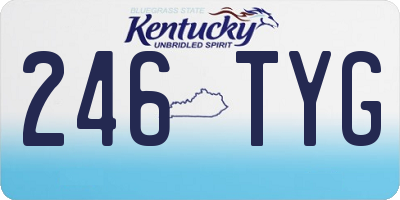 KY license plate 246TYG