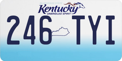 KY license plate 246TYI