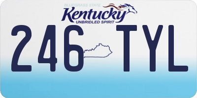 KY license plate 246TYL