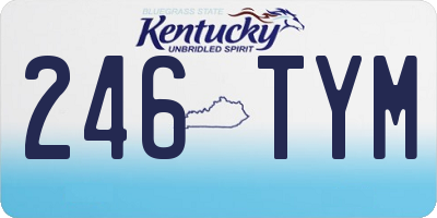 KY license plate 246TYM