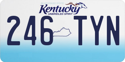 KY license plate 246TYN