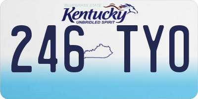 KY license plate 246TYO