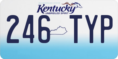 KY license plate 246TYP