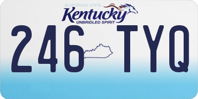 KY license plate 246TYQ