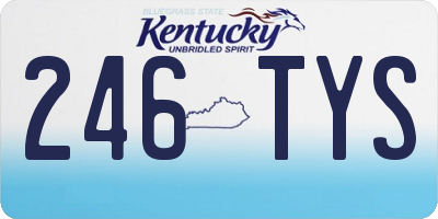 KY license plate 246TYS