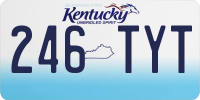 KY license plate 246TYT