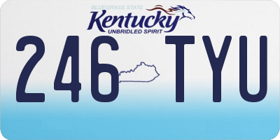 KY license plate 246TYU