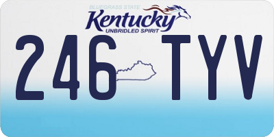 KY license plate 246TYV