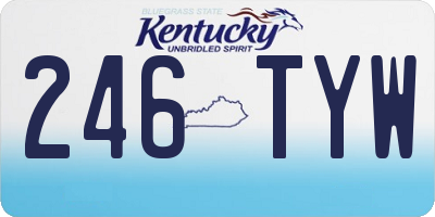 KY license plate 246TYW