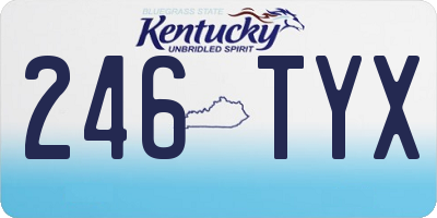 KY license plate 246TYX