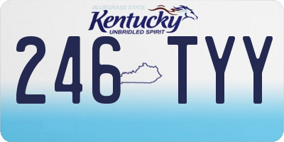 KY license plate 246TYY