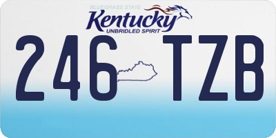 KY license plate 246TZB