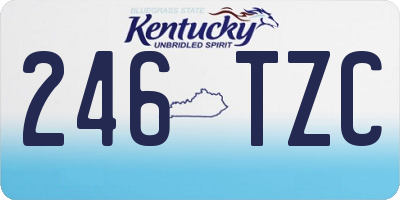KY license plate 246TZC