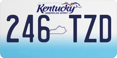 KY license plate 246TZD