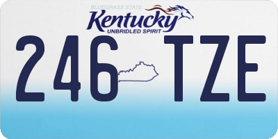 KY license plate 246TZE