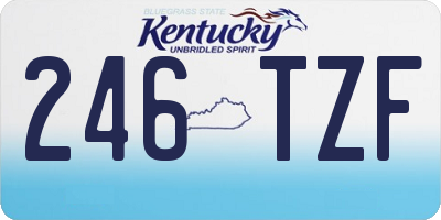 KY license plate 246TZF