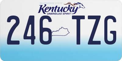 KY license plate 246TZG