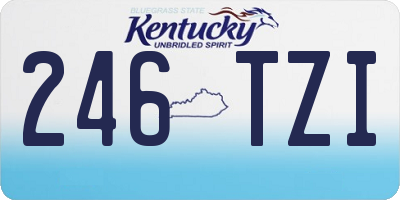 KY license plate 246TZI