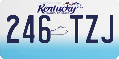 KY license plate 246TZJ